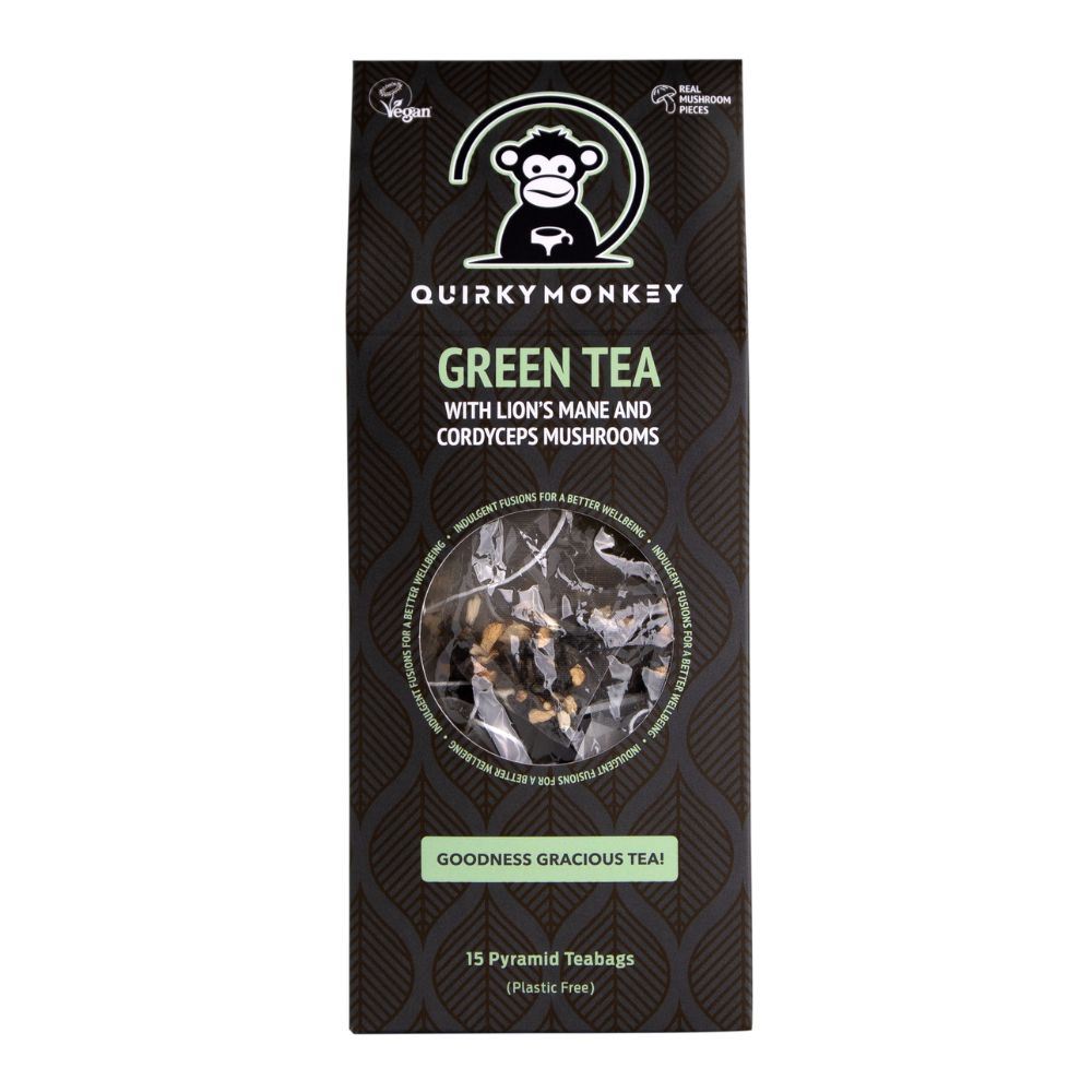 Quirky Monkey Green Tea with Lion's Mane & Cordyceps 15 Teabags