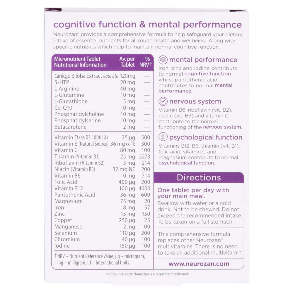Vitabiotics Neurozan Original - 30 Tablets