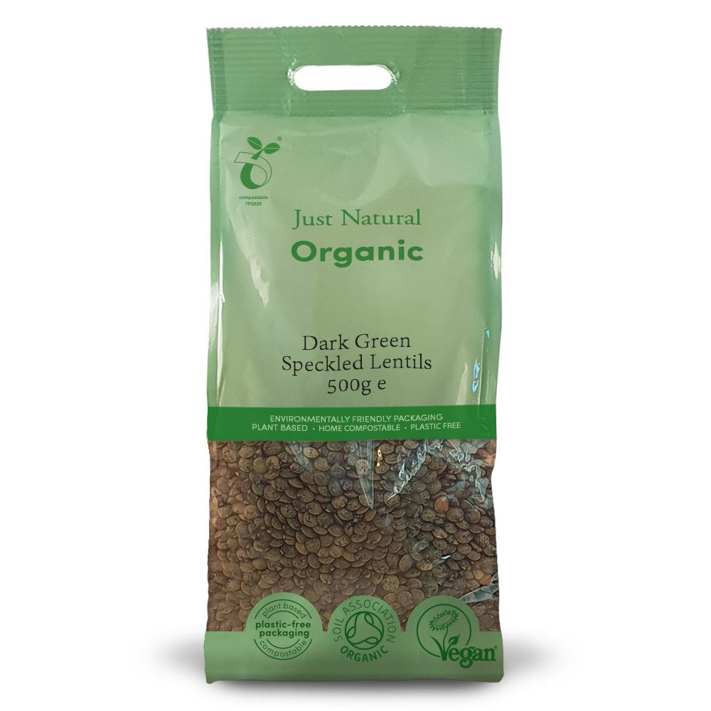 Just Natural Organic Organic Dark Green Speckled Lentils 500g