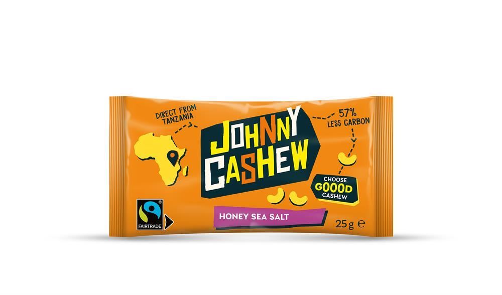 Johnny Cashew Honey & Sea Salt 25g - 12 Pack