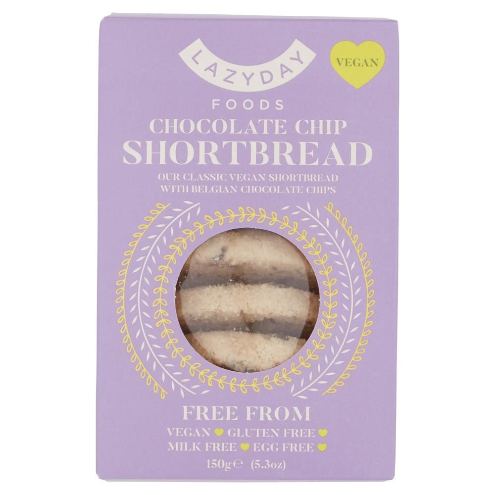 Lazy Days Vegan & Free From Chocolate Chip Shortbread 150g