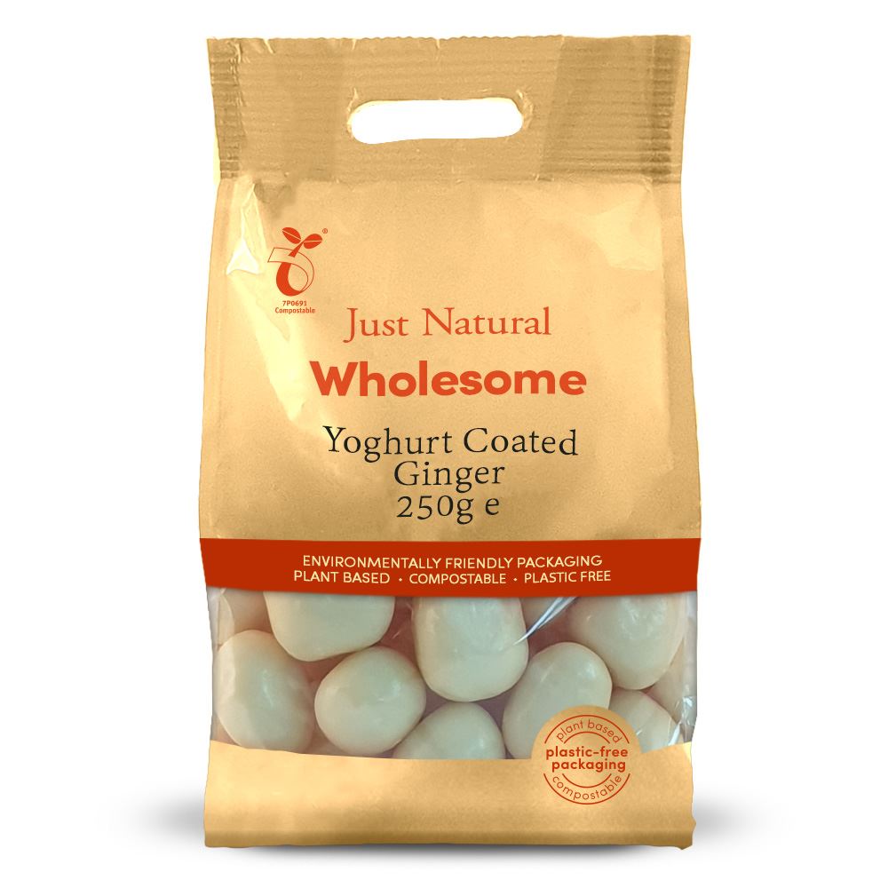 Just Natural Wholesome Yoghurt Coated Ginger 250g