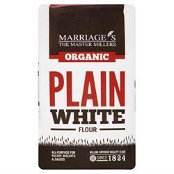 W H Marriage Organic Plain White Flour 1000g - 6 Pack
