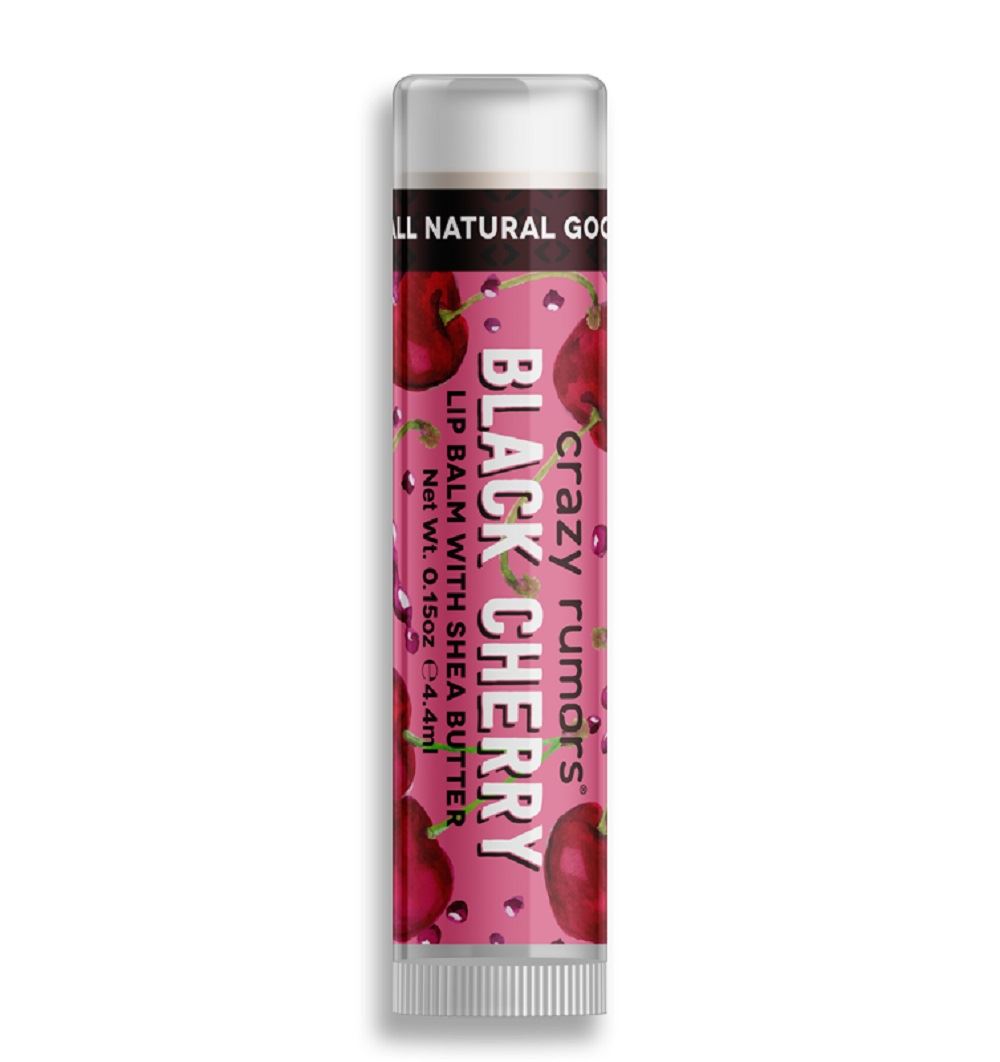 Crazy Rumors Black Cherry Flavoured Vegan Lip Balm 100% natural 4g