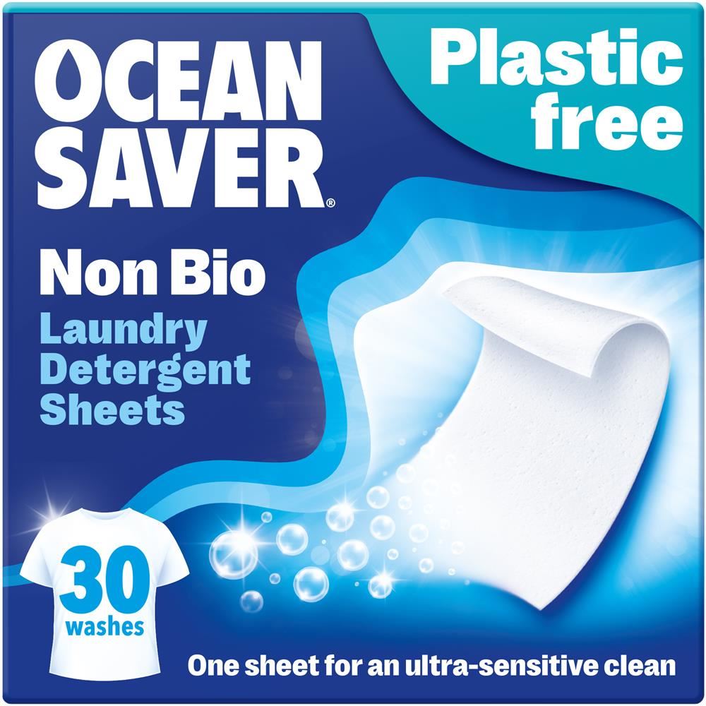 OceanSaver Non-Bio Laundry EcoSheets - 30 Pack