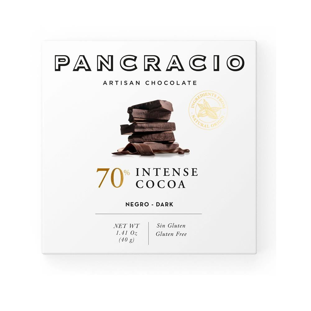 Pancracio Chocolate Intense Cocoa 70% 70% Dark Choc Mini Bar 40g - 10 Pack