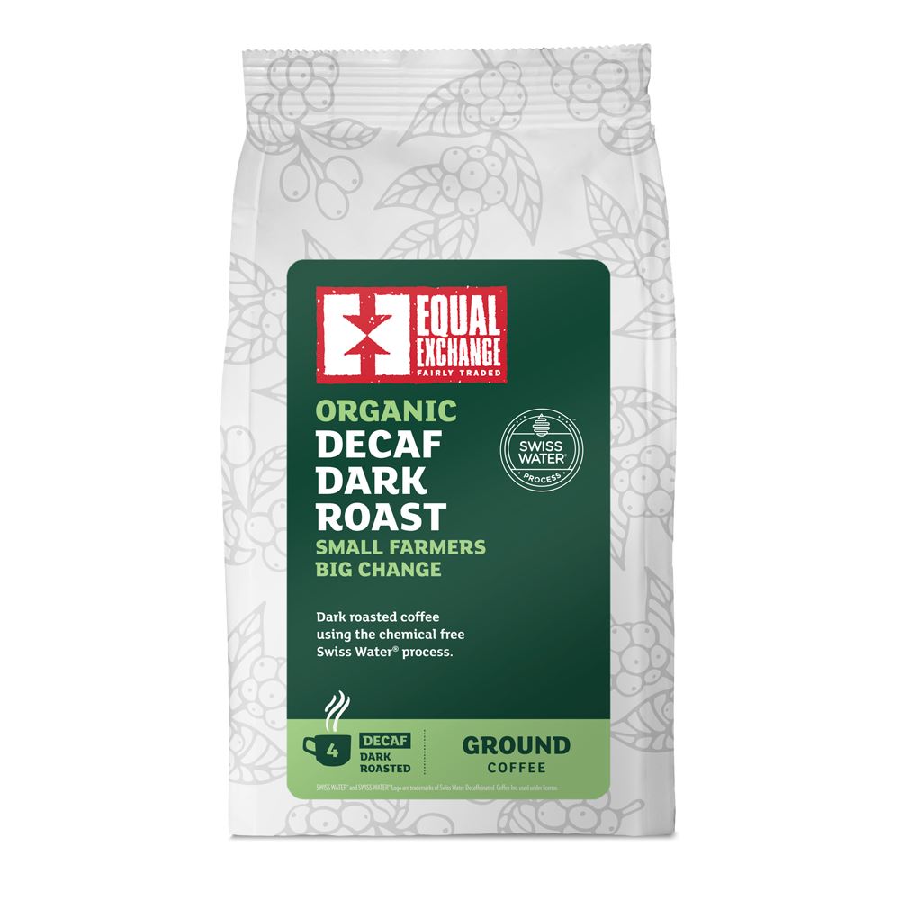 Equal Exchange Organic Fair Trade Decaffeinated Dark Roast & Ground Coffee 200g