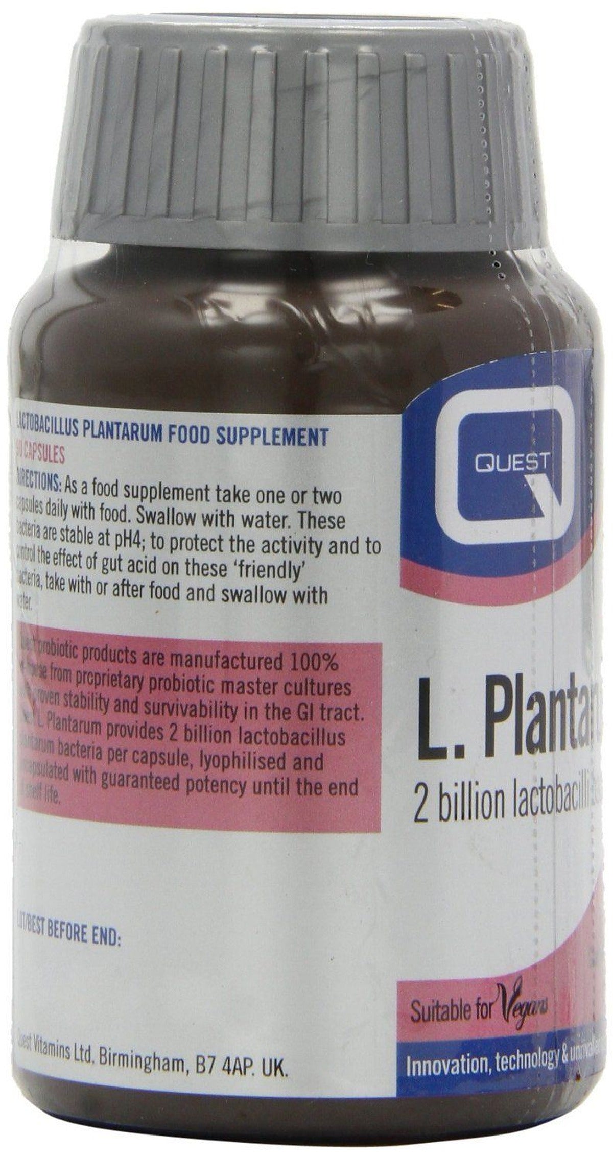 Quest L Plantarum - Probiotic Bacteria - 90 Vegicaps - image 4