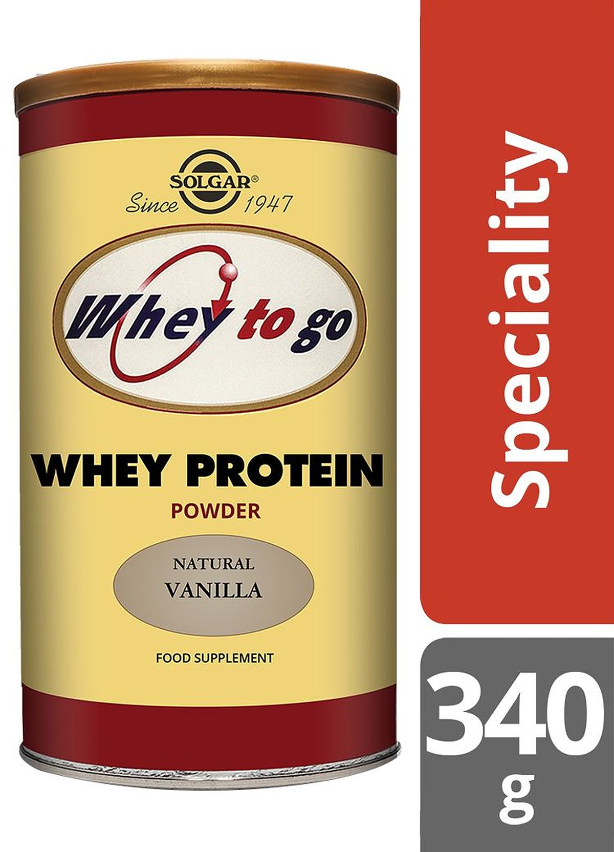 Solgar Whey To Go Natural Vanilla Flavour Protein Powder 340 g - image 2