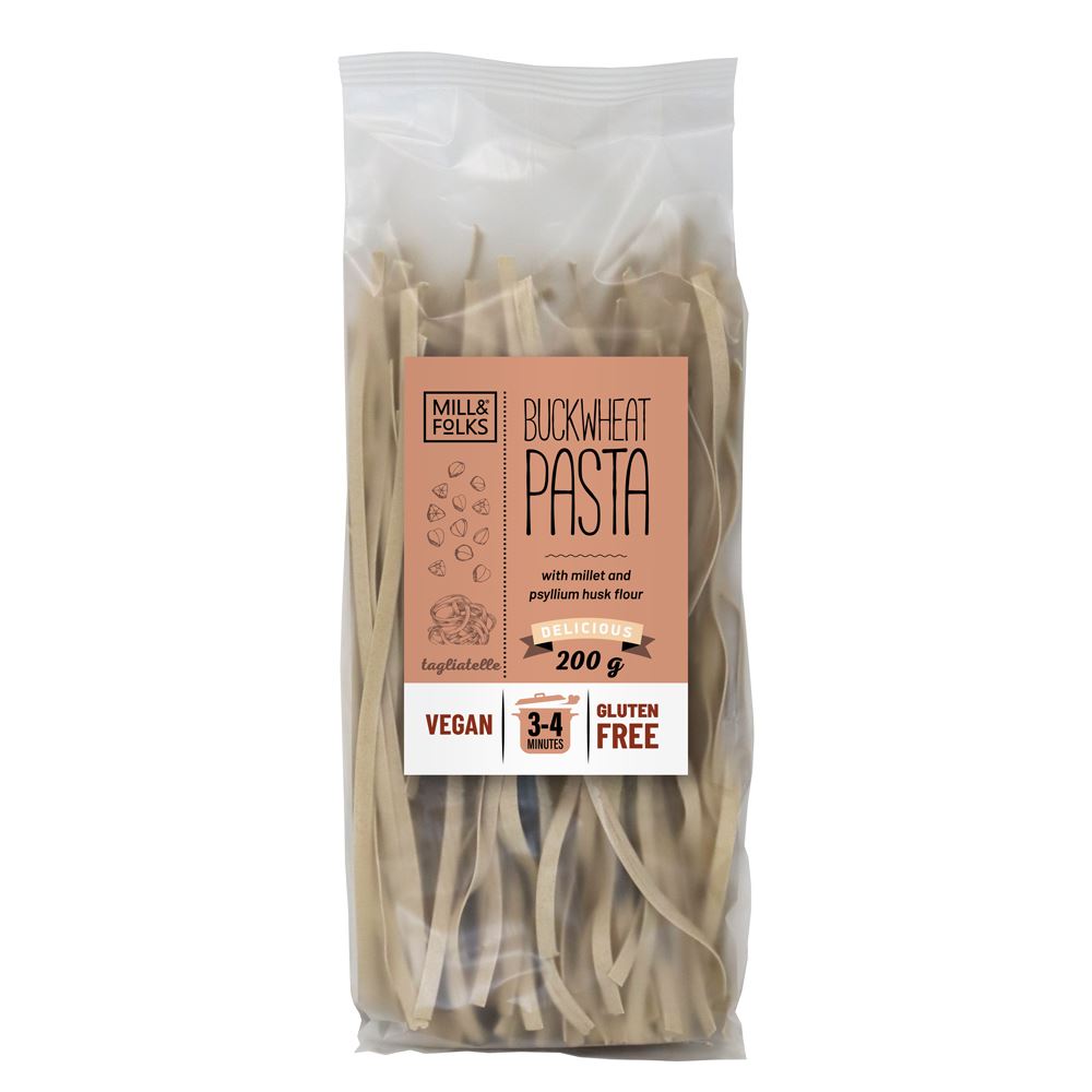 Mill & Folks Buckwheat pasta tagliatelle 200g Gluten free Vegan 200g