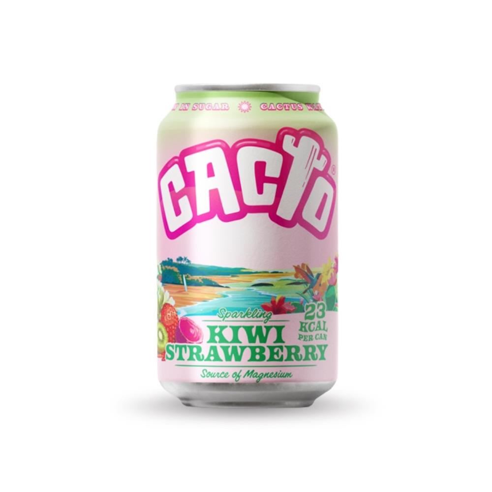 Cacto Drinks Sparkling Kiwi & Strawberry Cactus Water 330ml - 12 Pack
