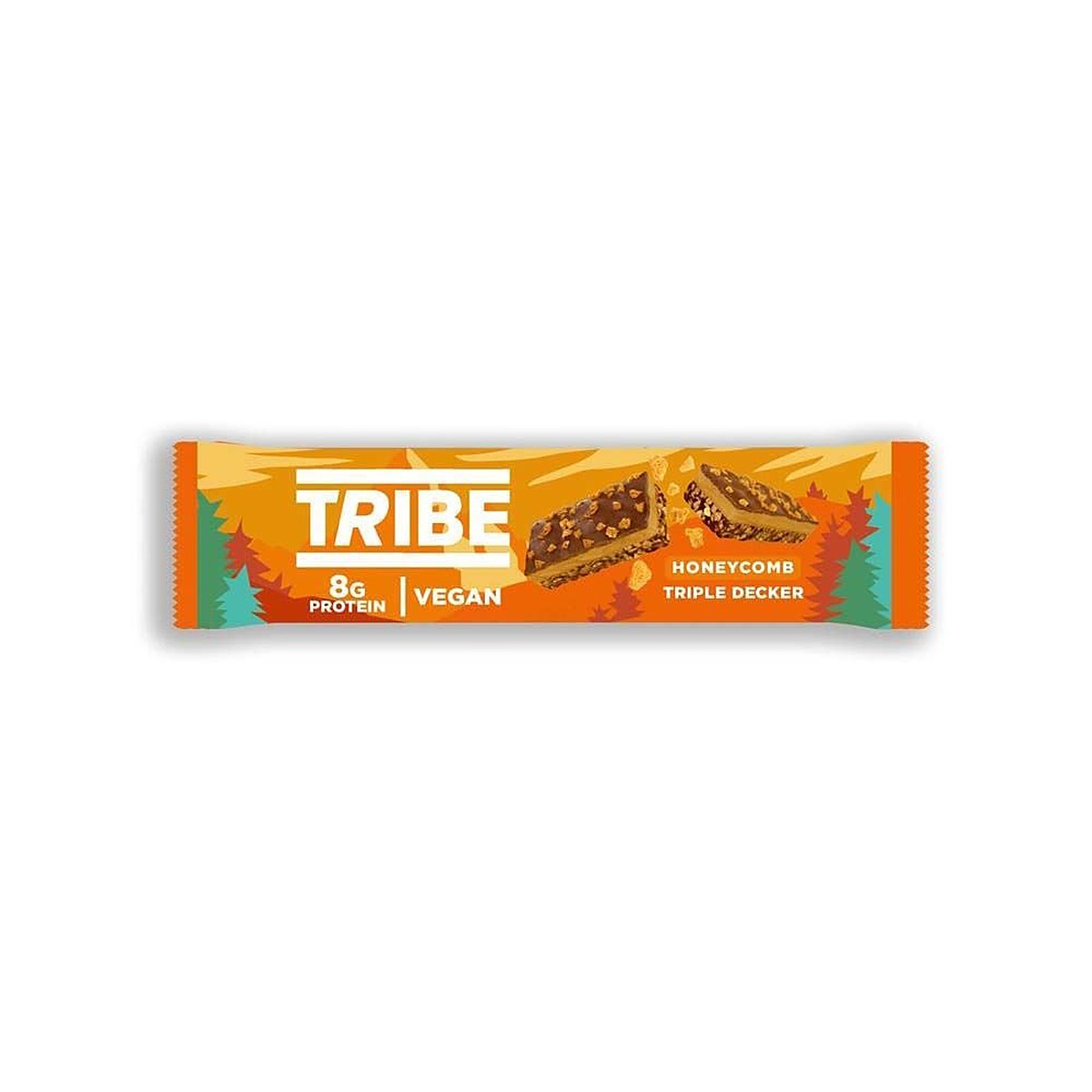 Tribe Triple Decker Honeycomb Plant Protein Bar 40g - 12 Pack