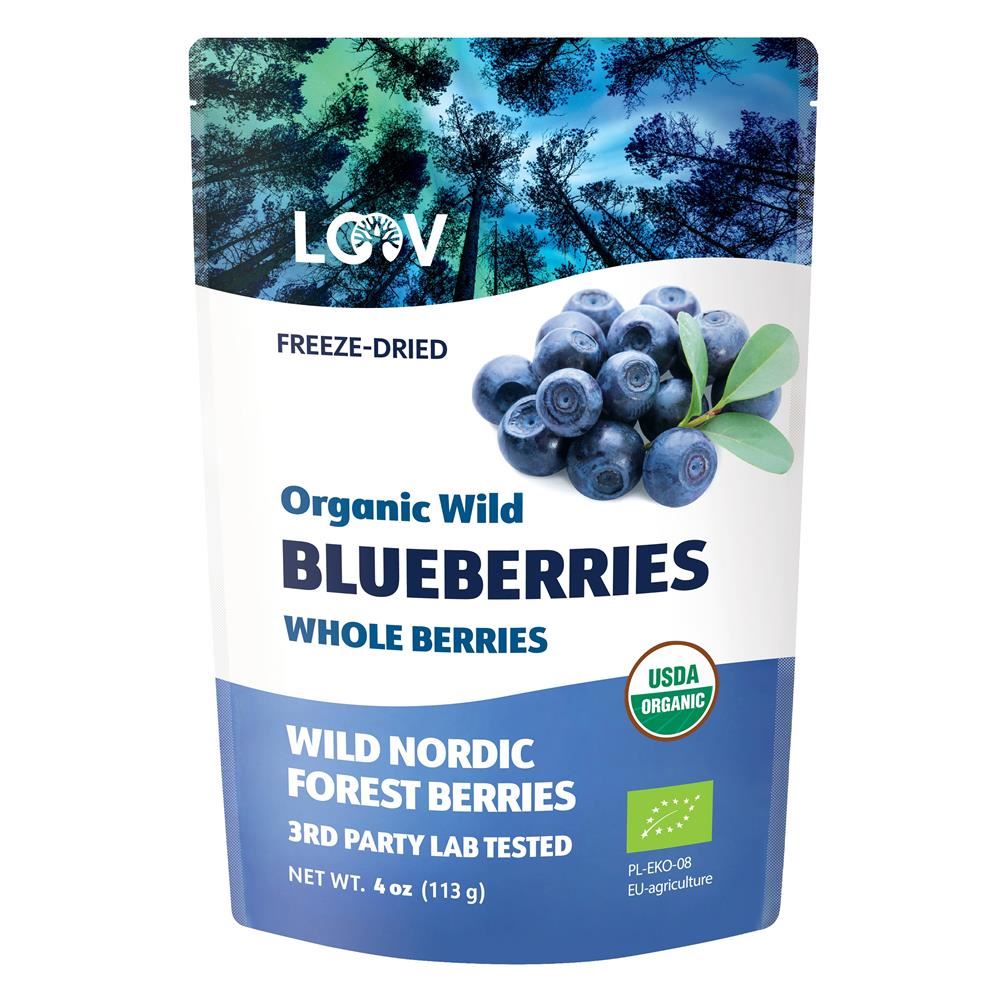 Loov Organic Wild Blueberry Freeze-Dried Whole Berries 113g