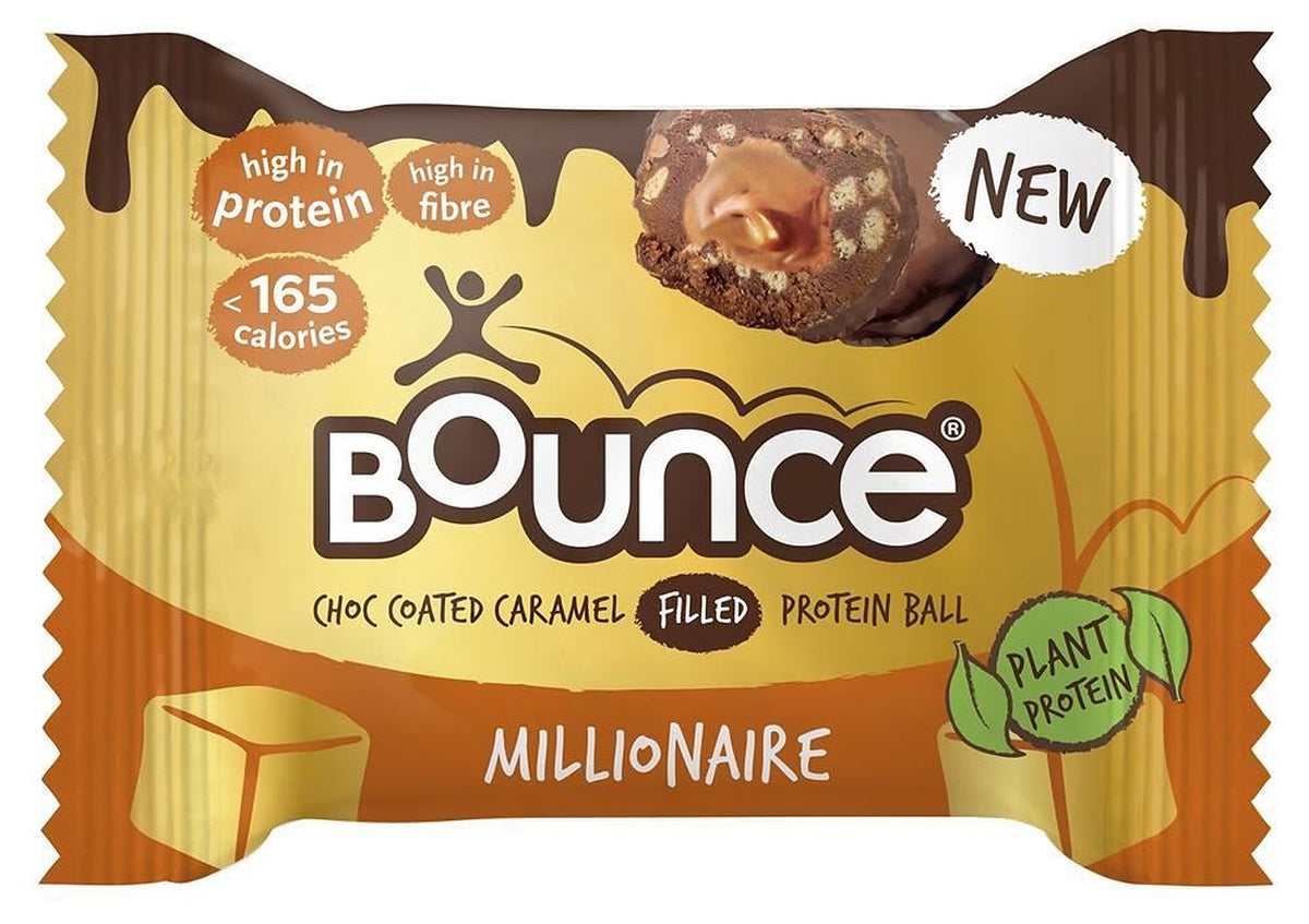 Bounce Dipped Caramel Millionaire Protein Ball 40g - 12 Pack