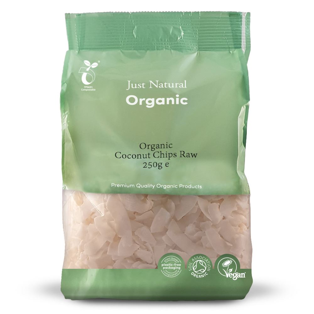 Just Natural Organic Organic Coconut Chips Raw 250g