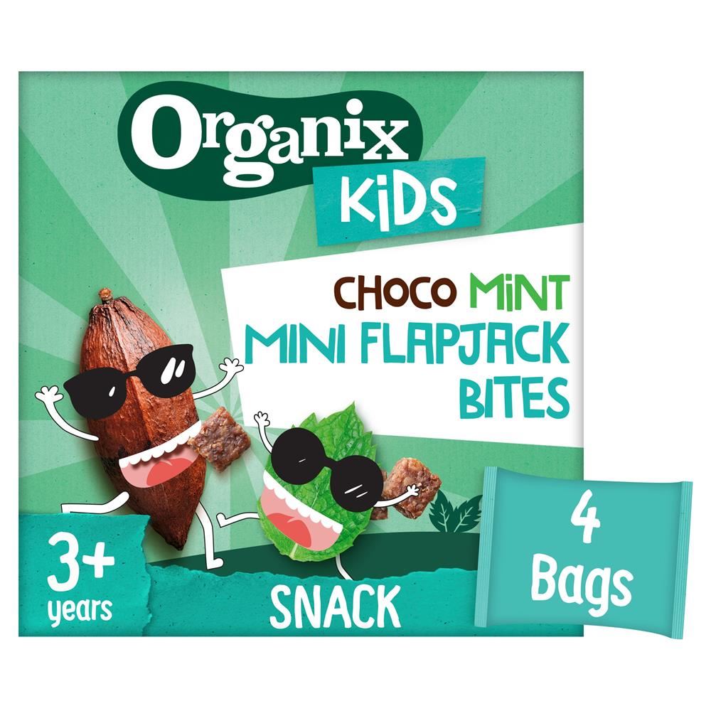 Organix KIDS Cool Choco Mint Mini Flapjack Bites 4 x 23g