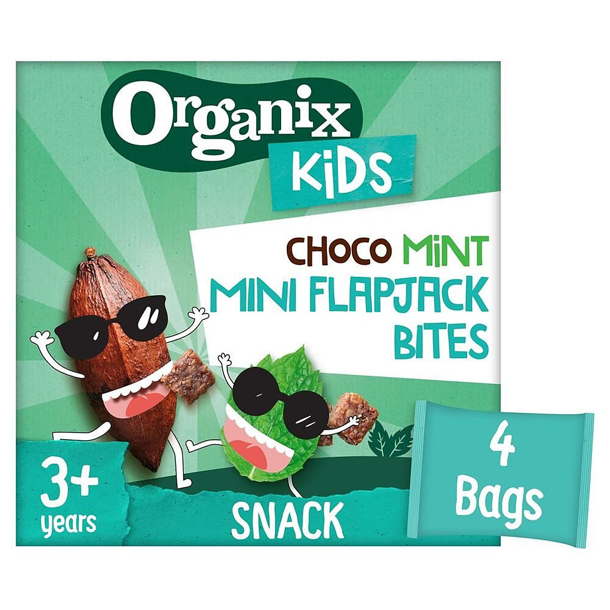 Organix KIDS Cool Choco Mint Mini Flapjack Bites 4 x 23g