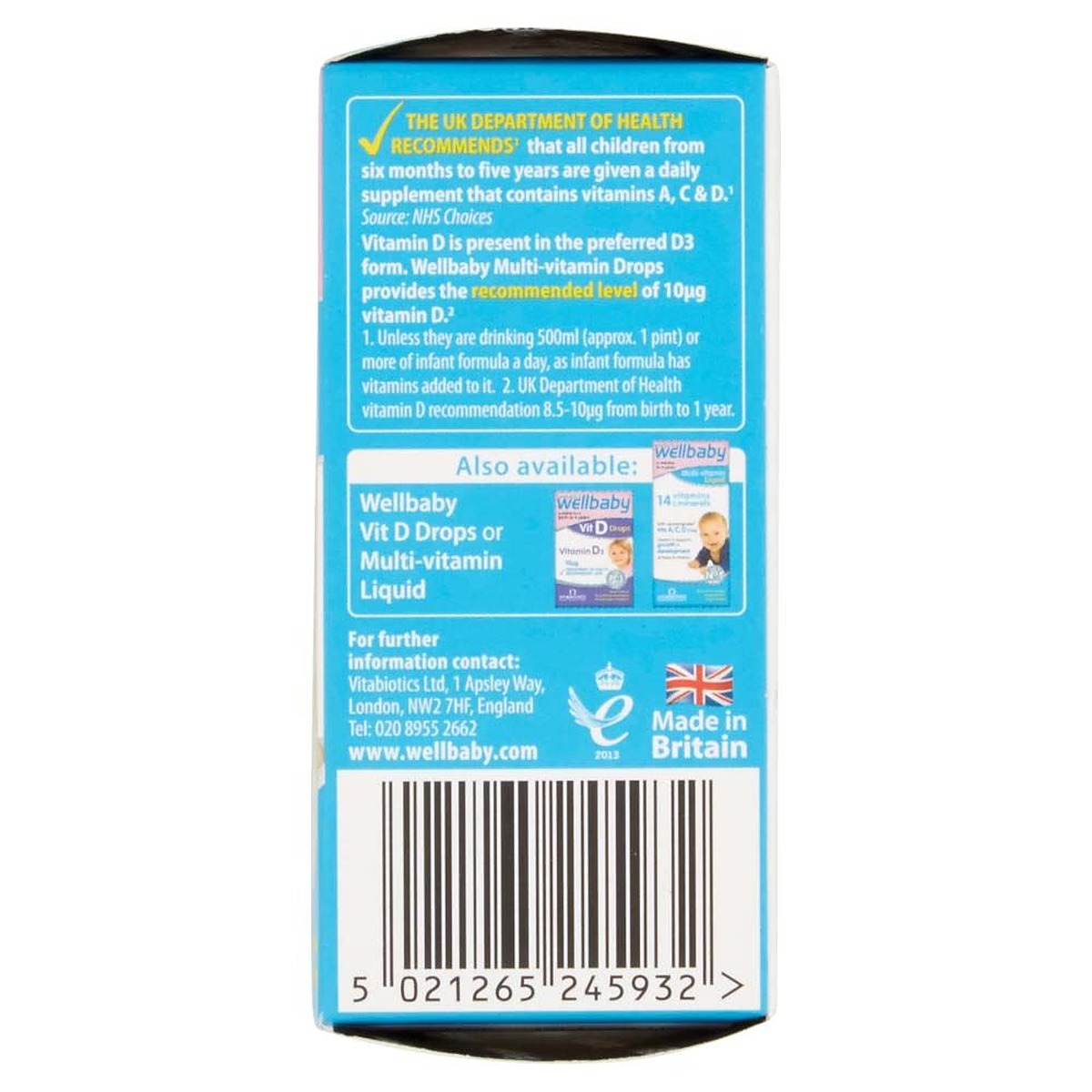 Vitabiotics WellBaby Multi-Vitamin Drops - 30ml - image 5