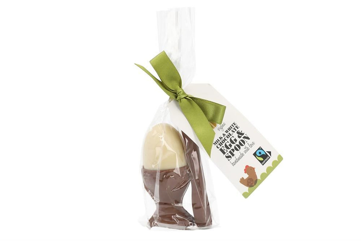 Cocoa Loco Milk & White Chocolate Egg & Spoon 100g