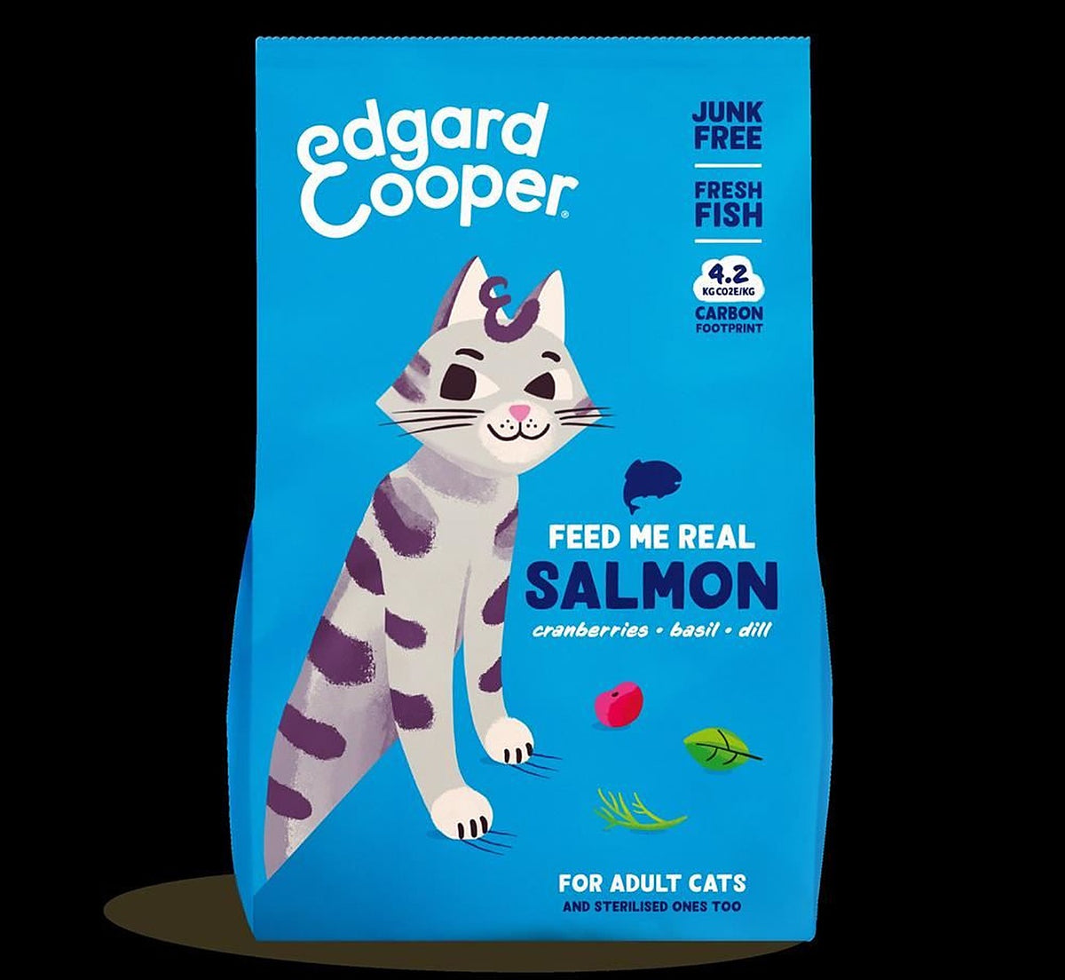Edgard and Cooper Cat Dry Food - Adult Cat Kibble - Salmon 750g