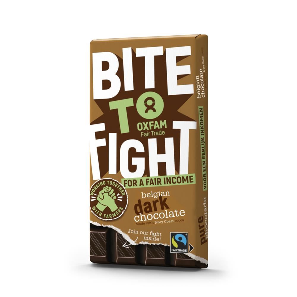Oxfam Fair Trade BITE TO FIGHT Dark Chocolate Bar 180g