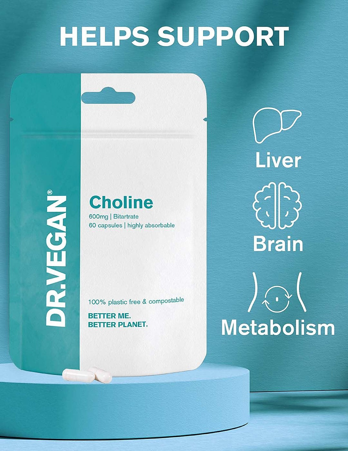 Dr. Vegan Choline - 60 Capsules - image 6