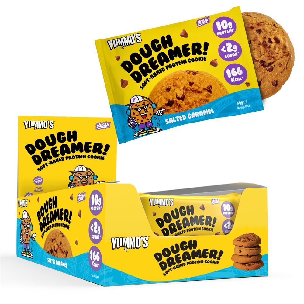 Yummo's Vegan Protein Cookie - Salted Caramel 50g - 12 Pack