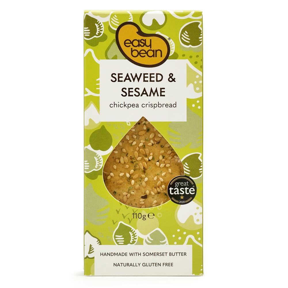 Easy Bean Seaweed & Sesame Chickpea Crispbread 110g - 8 Pack