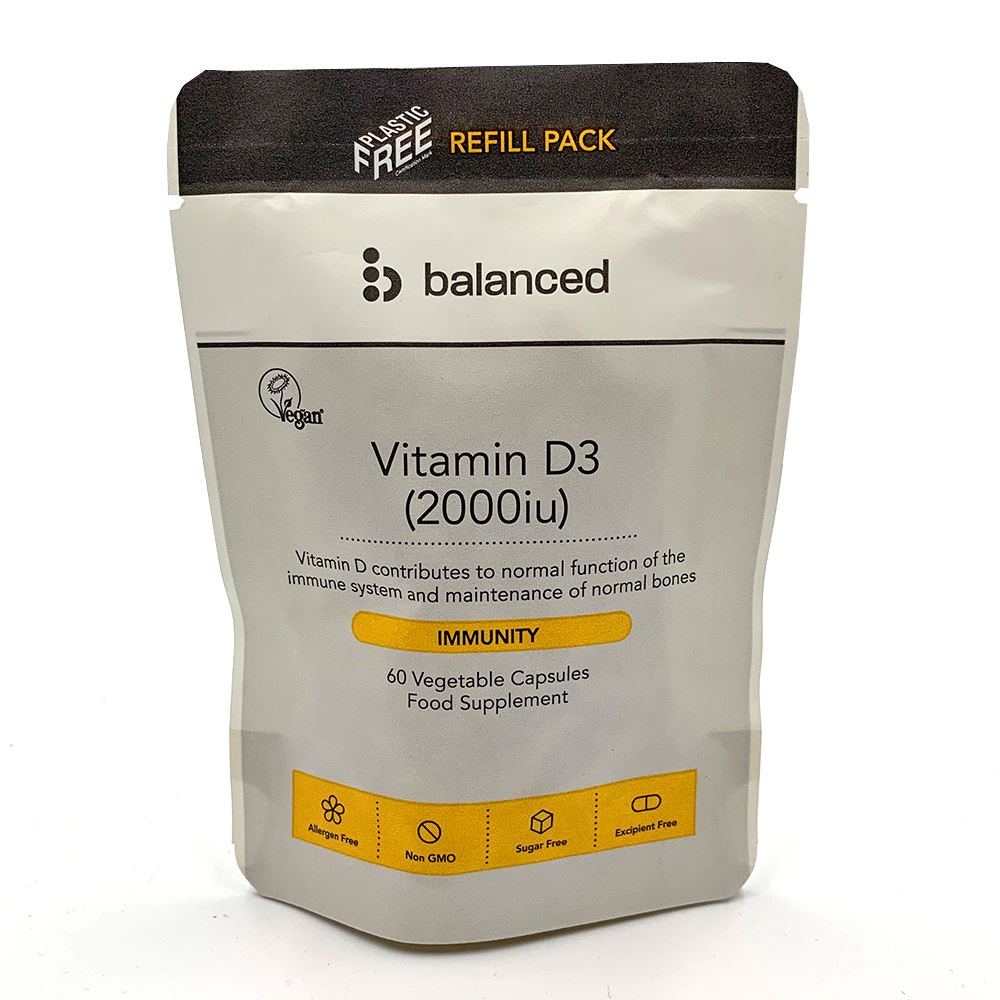 Balanced Vitamin D3 60 Veggie Caps - Refill Pouch