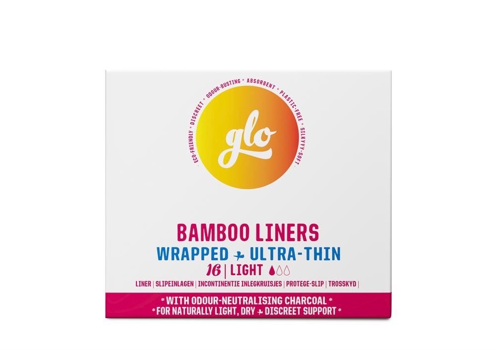 Here We Flo Bamboo Pantyliners for Sensitive Bladder/Incontinence 16pack