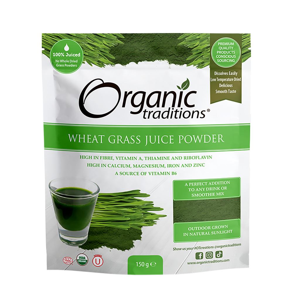 Organic Traditions Organic Wheat Grass Juice Powder 150g