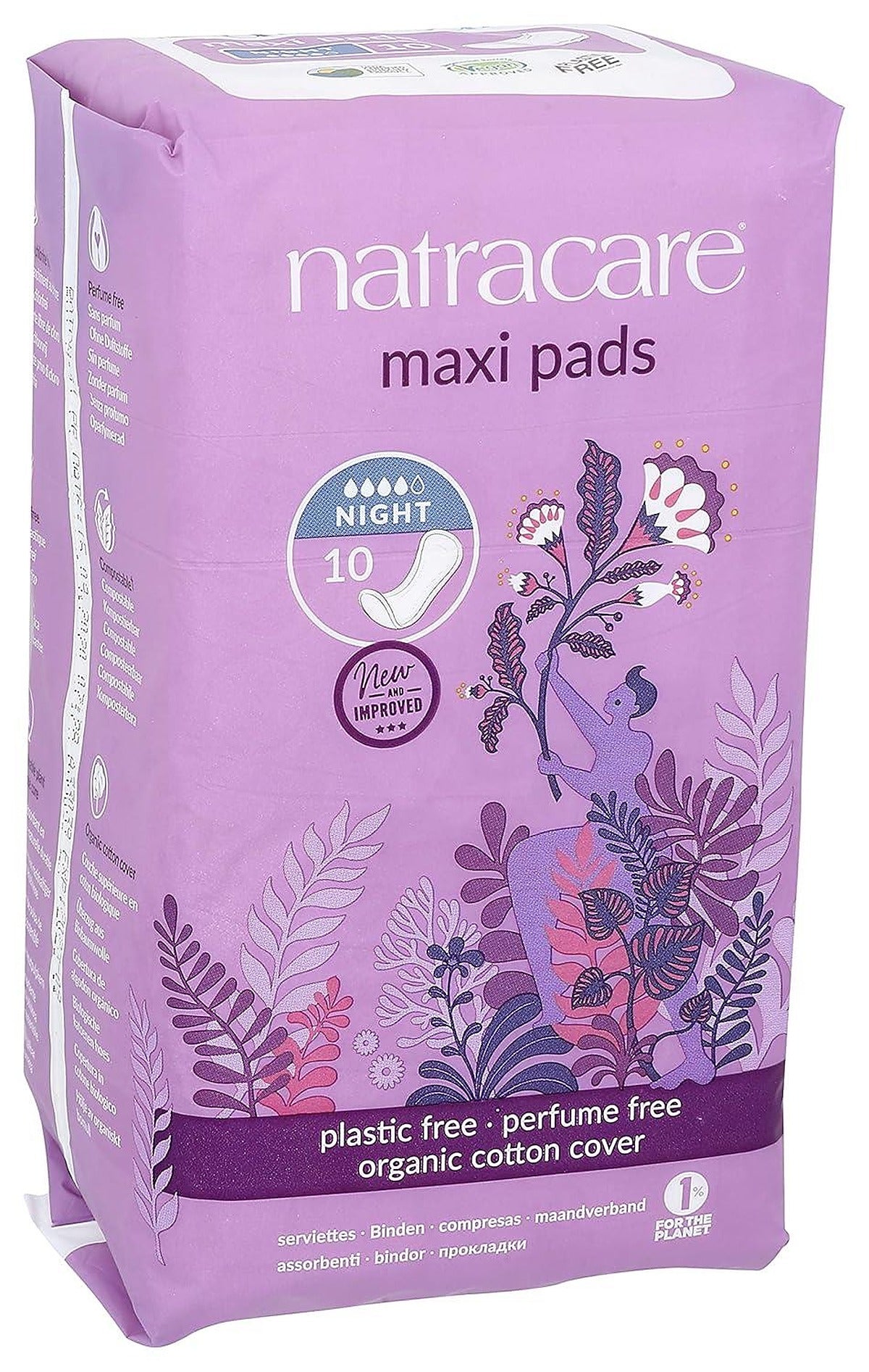 Natracare Natural Maxi Pads Night-time x 10 - 3 Pack - image 3