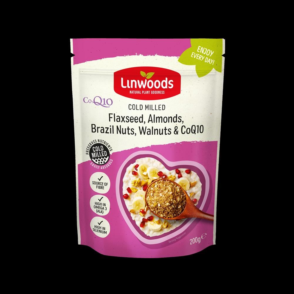 Linwoods Milled Flaxseed Almonds Brazil nut Walnuts & Q10 200g