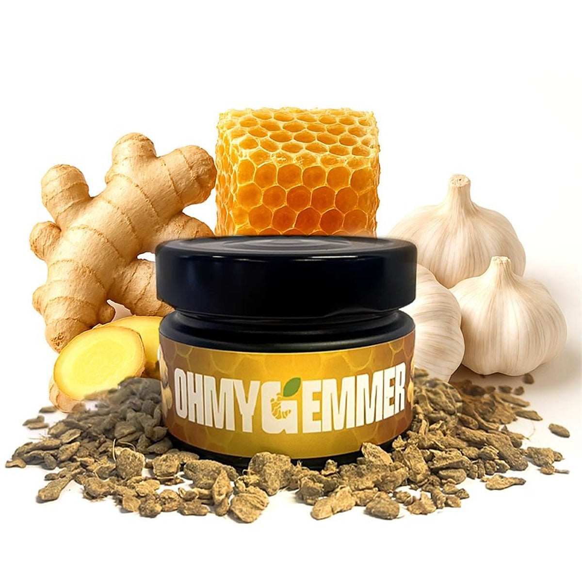 OhMyGemmer Dried Ginger with Honey & Garlic Blend 40g