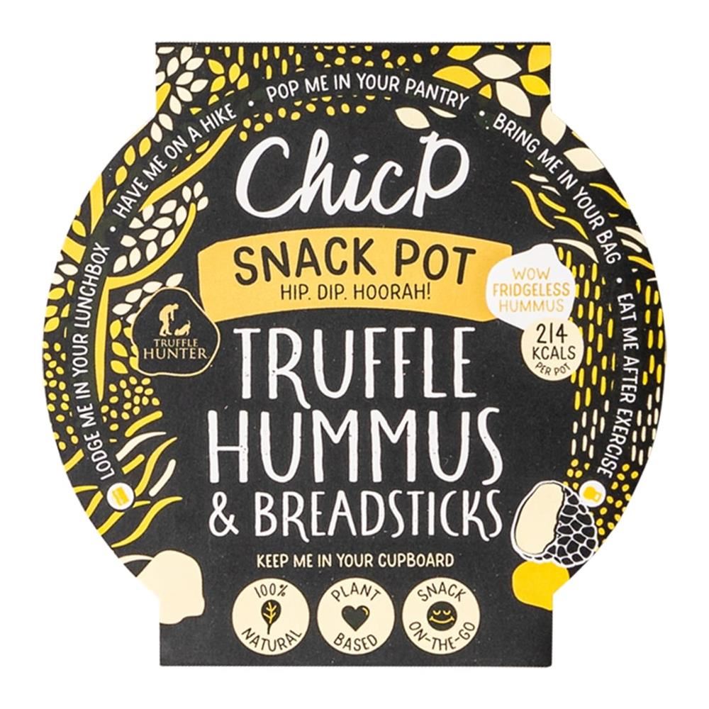 ChicP Ambient Delicious healthy Truffle hummus & breadstick Snack Pot 70g