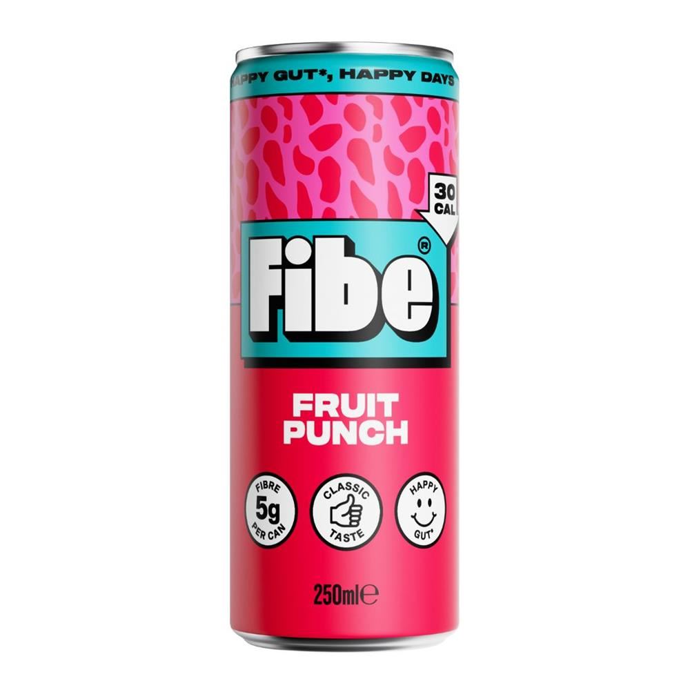 Fibe Soda Fibe Prebiotic Soda Fruit Punch 250ml