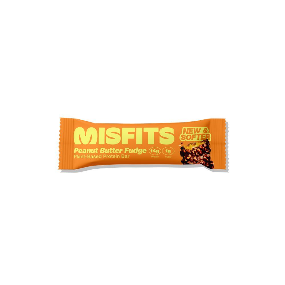 Misfits Health Plant-Based Peanut Butter Fudge Protein Bar 50g - 15 Pack