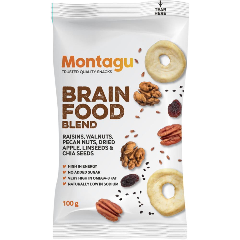 Montagu Lifestyle Brain Food Snack Mix Power Up Your Day 80g - 10 Pack