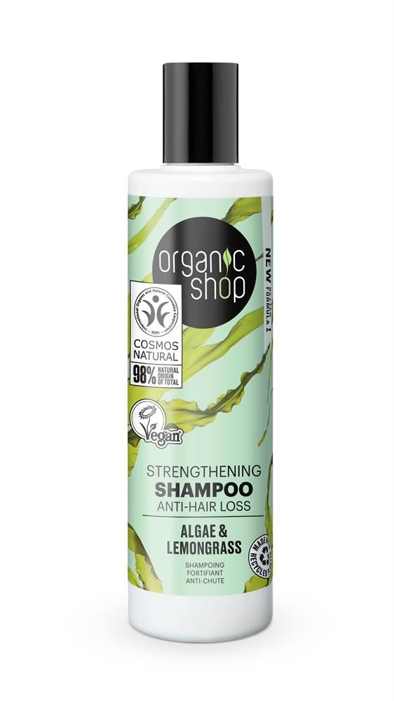 Organic Shop OS Strengthening Shampoo Anti-Hair Loss Algae & Lemongrass 280ml