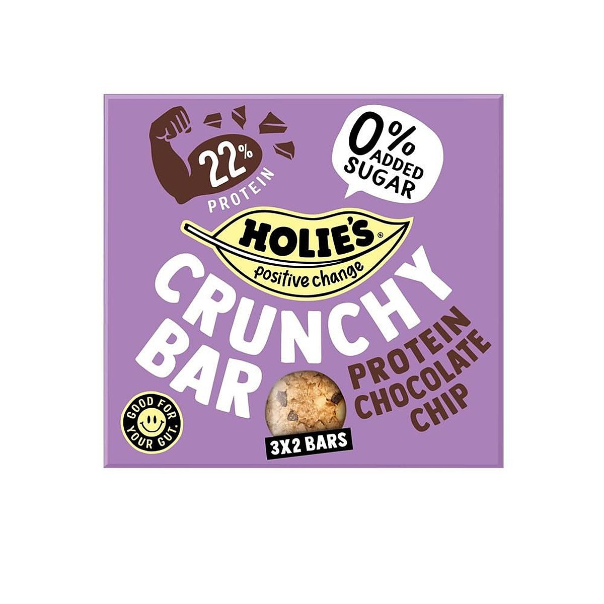 Holies Crunchy Bar Protein Chocolate Chip 120g - 9 Pack