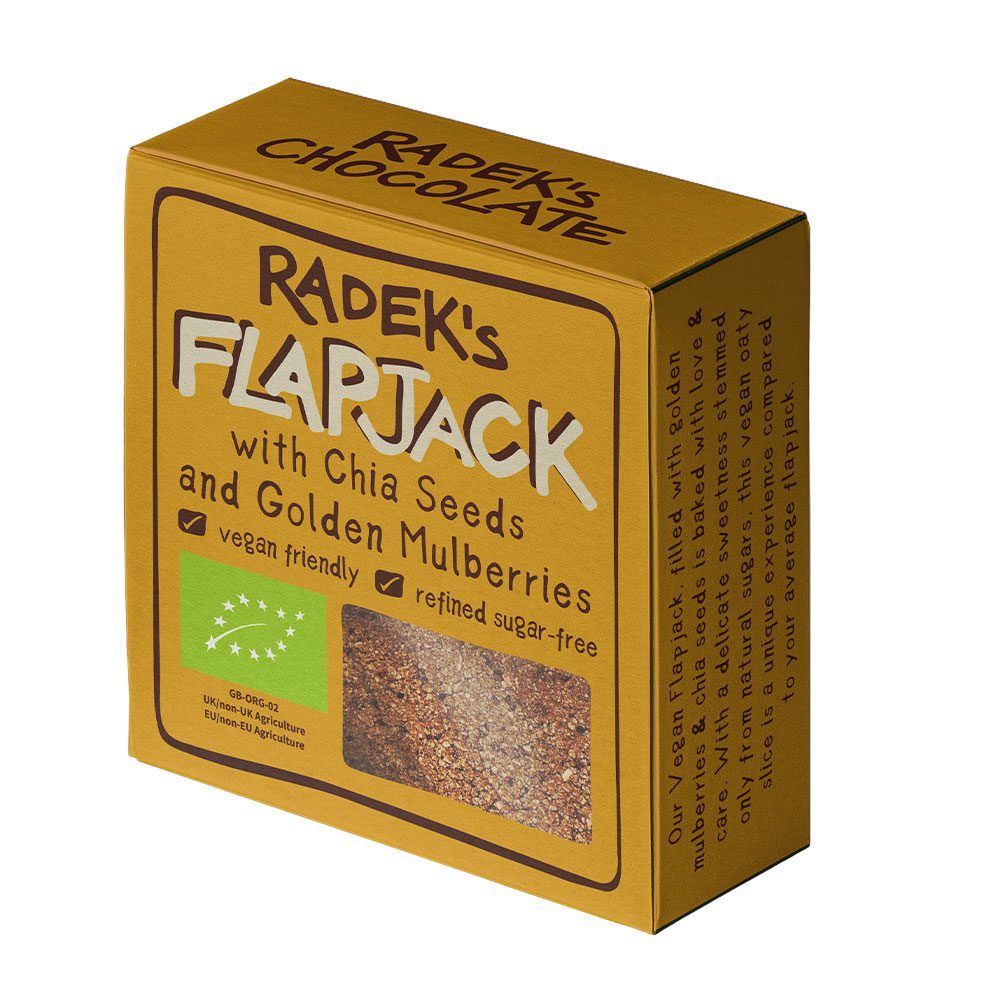 Radeks Chocolate Flapjack with Chia Seeds & Mulberries 70g