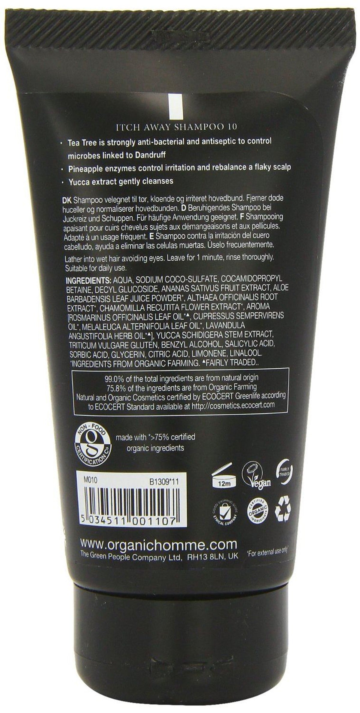 Green People Organic Homme 10 Itch Away Shampoo - 125ml - image 2