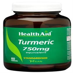 HealthAid Turmeric (Curcumin) 750mg Equivalent 60 Tablets