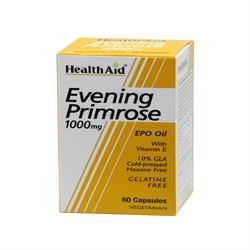 HealthAid Evening Primrose Oil 1000mg + Vitamin E 60 Capsules