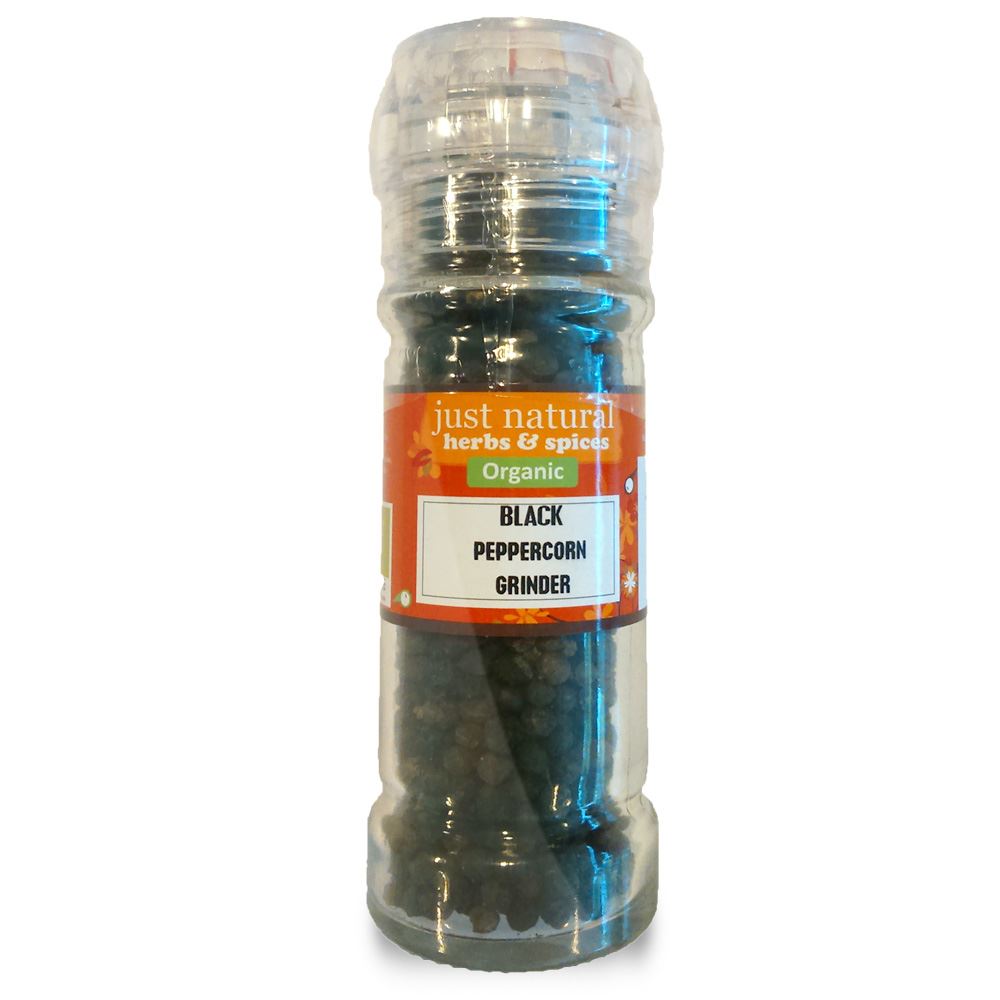 Just Natural Herbs Organic Black Peppercorn Mill 55g