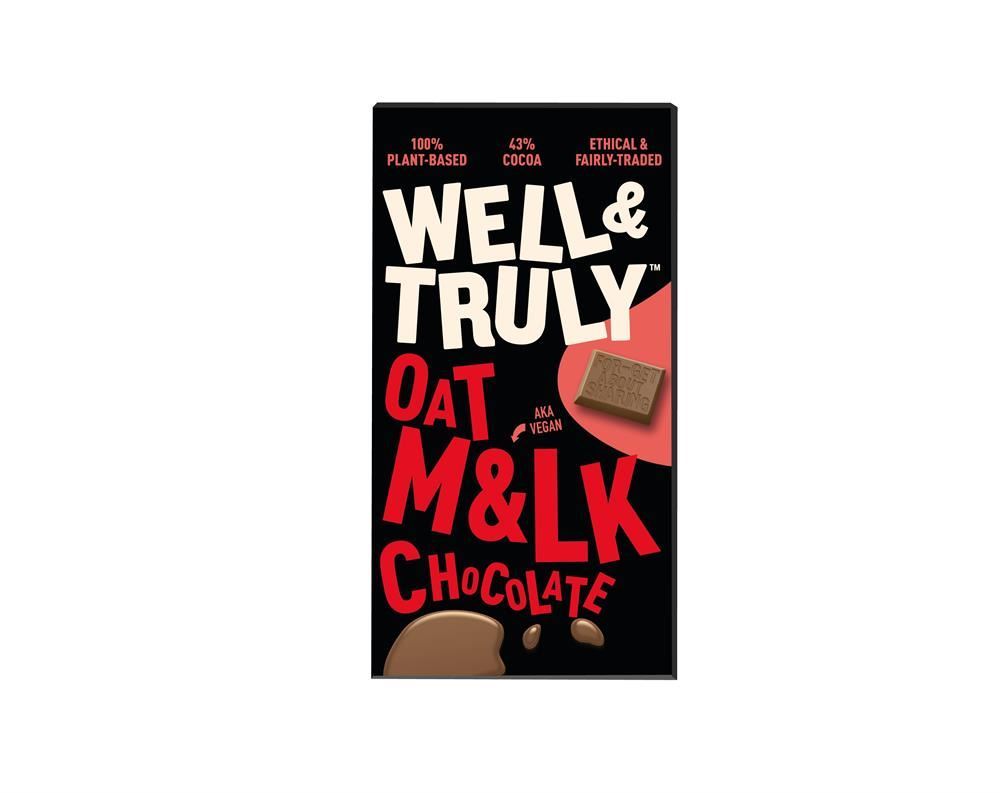 Well and Truly Oat M&lk Chocolate Bar 90g - 10 Pack