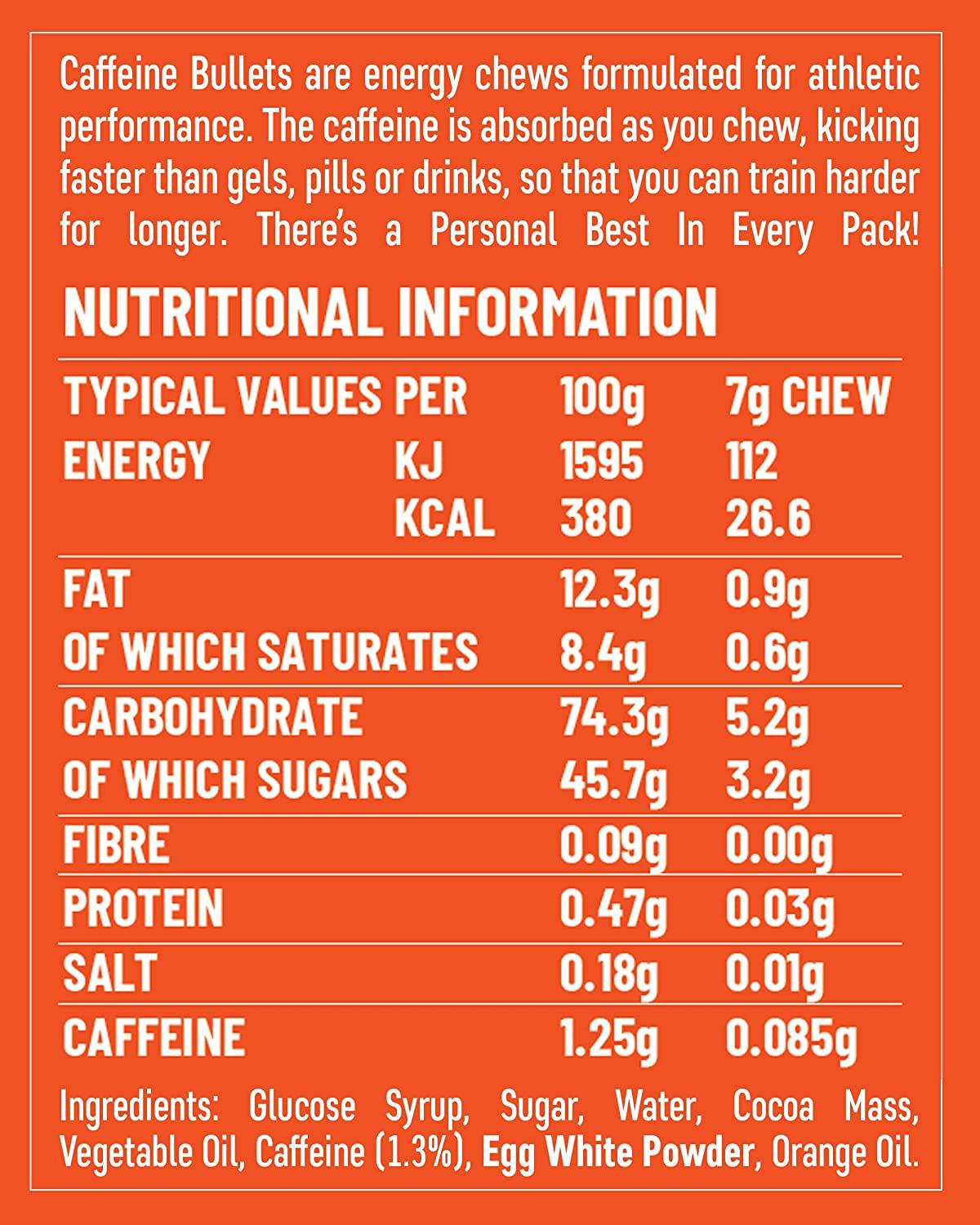 Caffeine Bullet Energy Chews - 85mg Caffeine per Chew - All Flavours