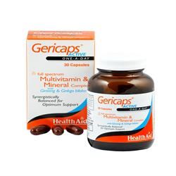 HealthAid Gericaps Active (with Ginseng + Ginkgo Biloba) 30 Capsules