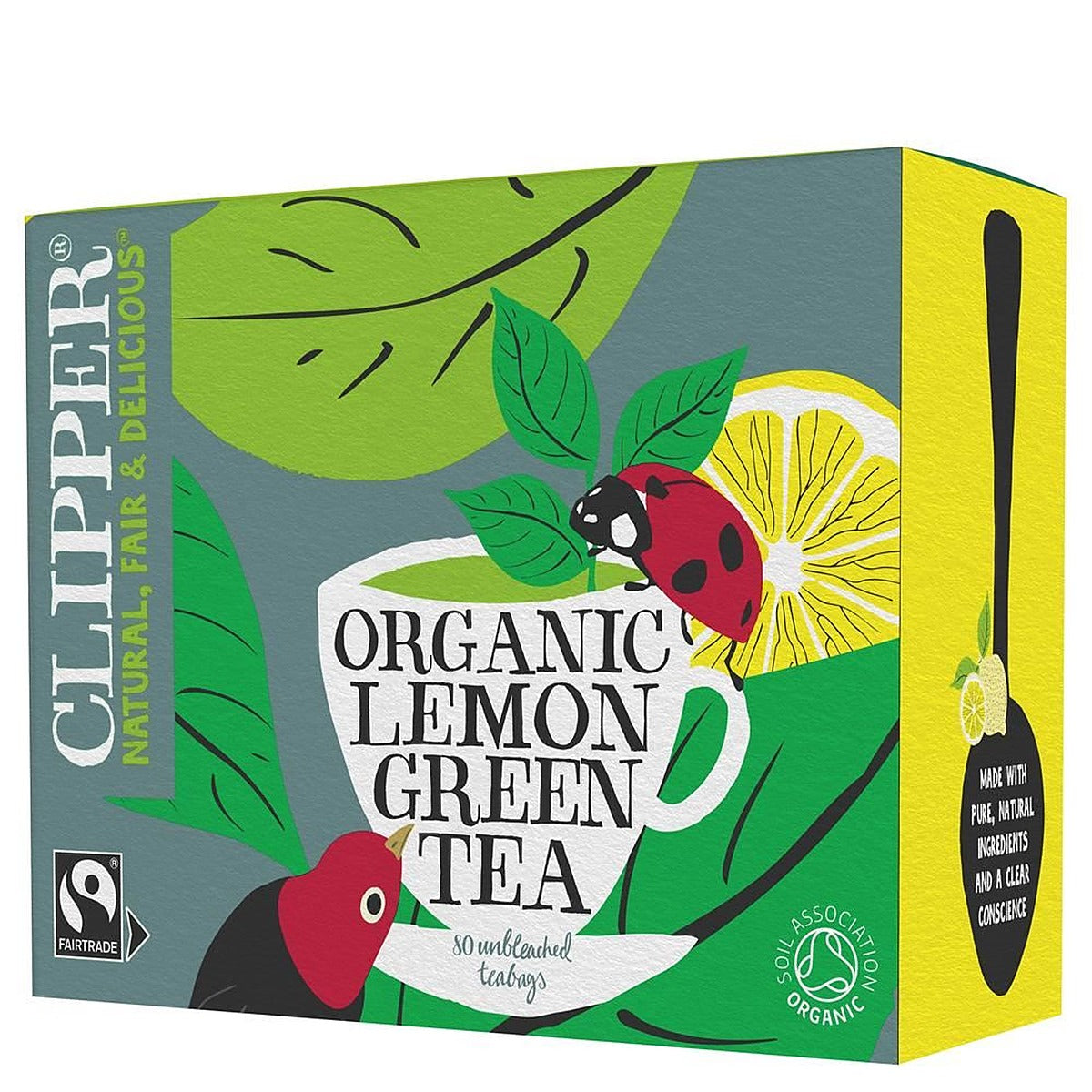Clipper Fairtrade & Organic Green & Lemon 80 Tea bags