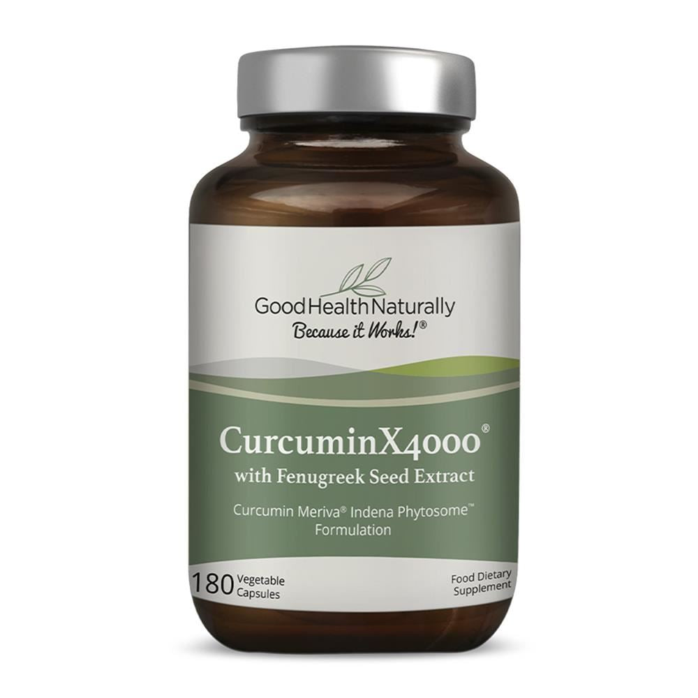 Good Health Naturally Curcumin X4000 with Fenugreek Seed Extract 180 Capsules